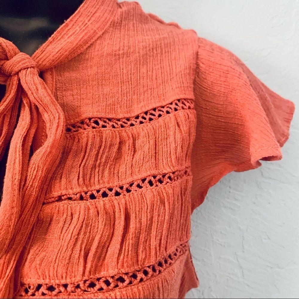 OLM Coral Cross Stitch Top. Size medium. - Picture 4 of 12